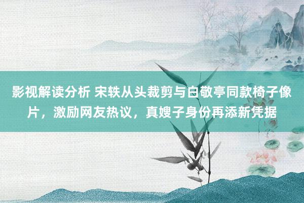 影视解读分析 宋轶从头裁剪与白敬亭同款椅子像片，激励网友热议，真嫂子身份再添新凭据